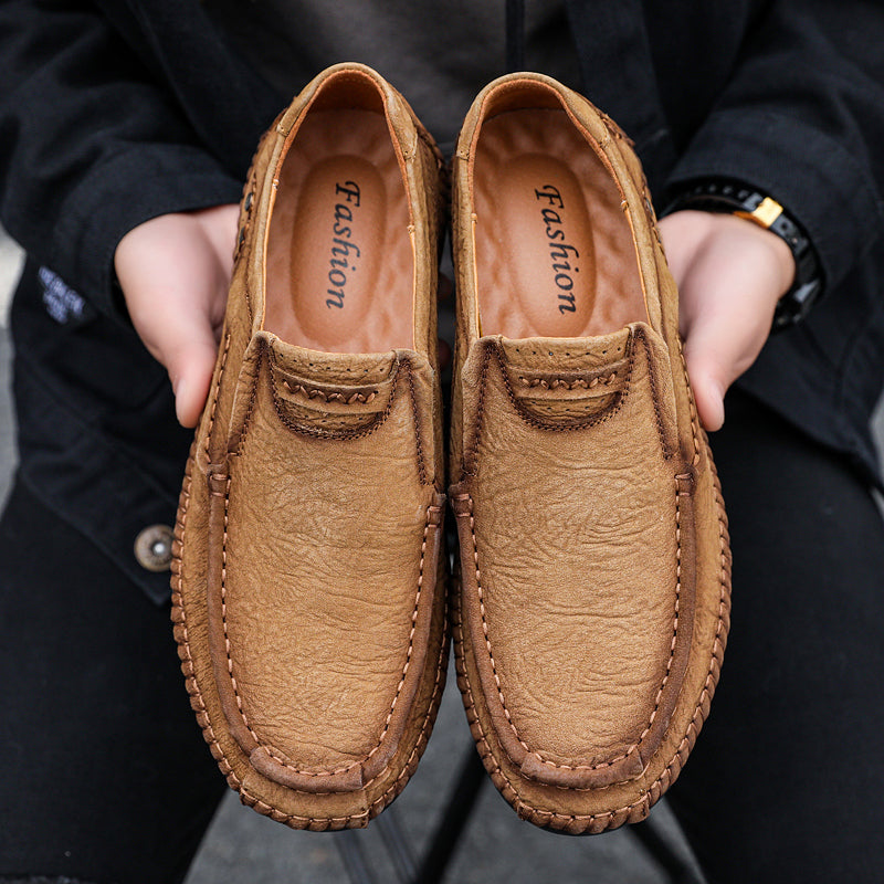 Mocassini in pelle da uomo, scarpe con tacco, slip on, mocassini | 88138