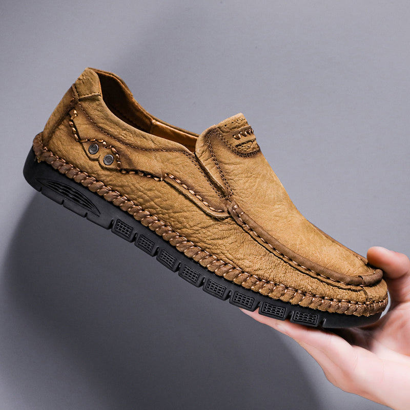 Mocassini in pelle da uomo, scarpe con tacco, slip on, mocassini | 88138