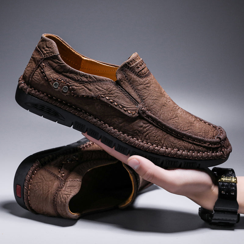 Mocassini in pelle da uomo, scarpe con tacco, slip on, mocassini | 88138