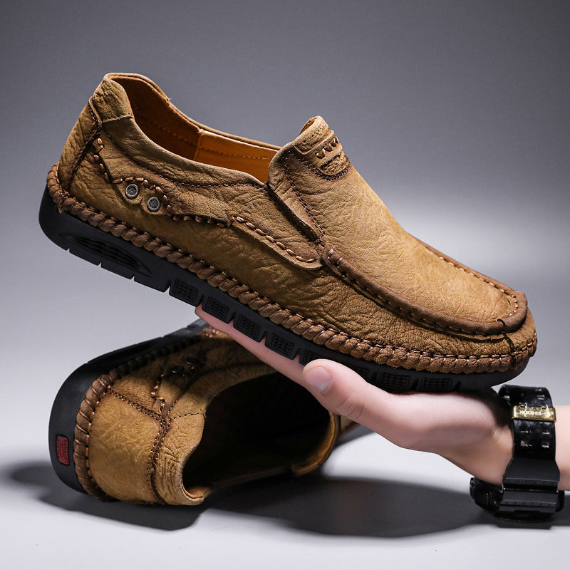Mocassini in pelle da uomo, scarpe con tacco, slip on, mocassini | 88138