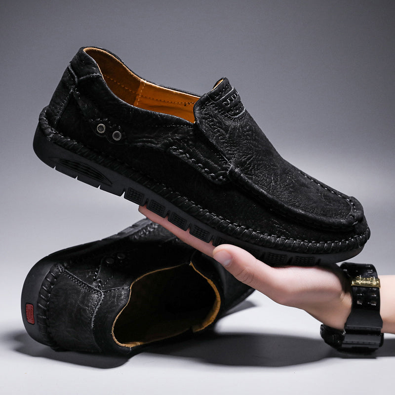 Mocassini in pelle da uomo, scarpe con tacco, slip on, mocassini | 88138