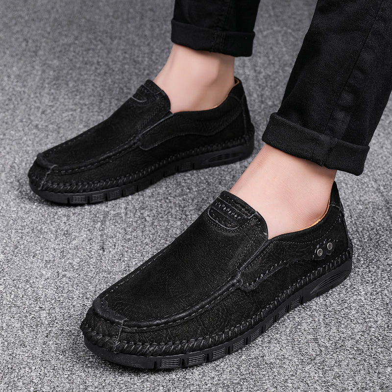 Mocassini in pelle da uomo, scarpe con tacco, slip on, mocassini | 88138
