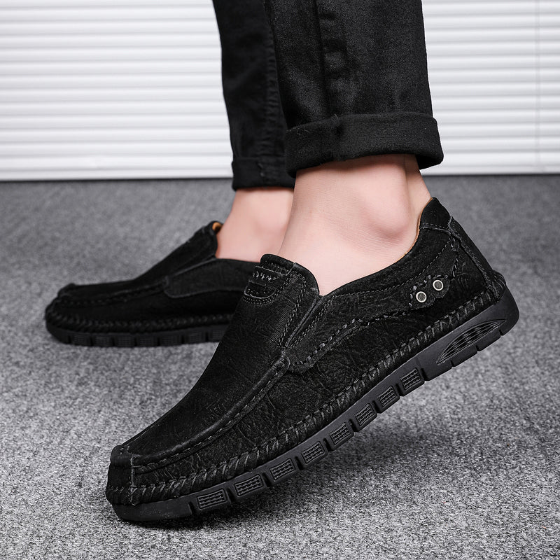 Mocassini in pelle da uomo, scarpe con tacco, slip on, mocassini | 88138