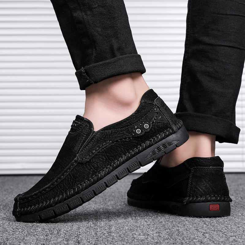 Mocassini in pelle da uomo, scarpe con tacco, slip on, mocassini | 88138