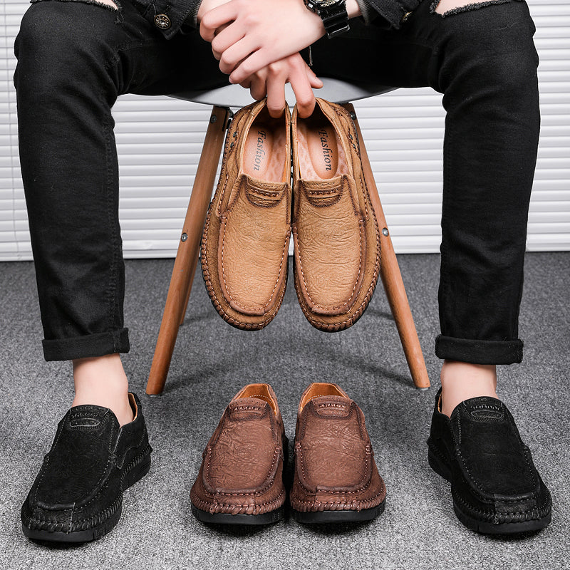 Mocassini in pelle da uomo, scarpe con tacco, slip on, mocassini | 88138