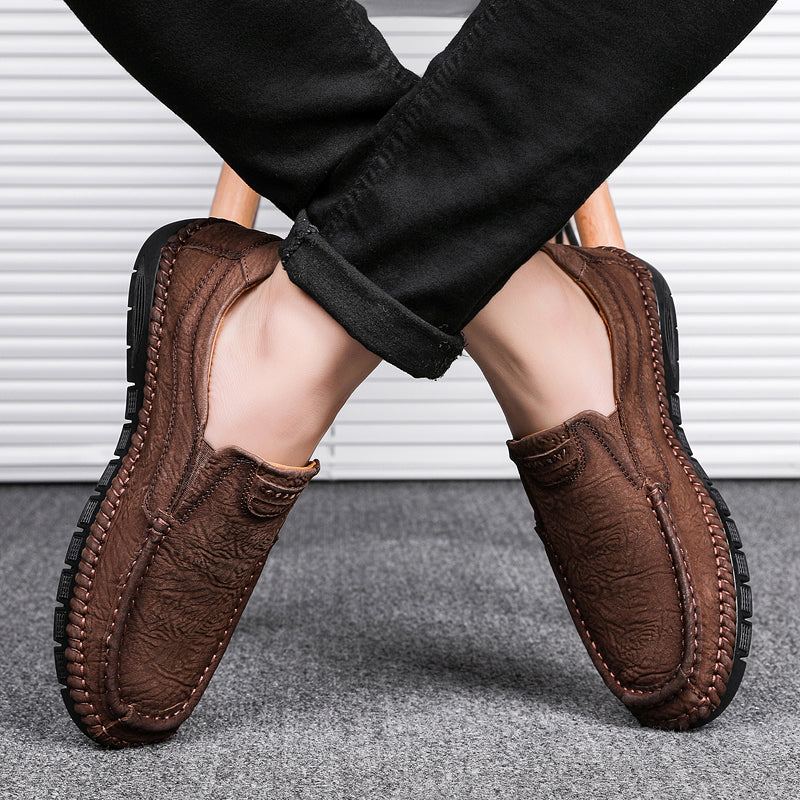 Mocassini in pelle da uomo, scarpe con tacco, slip on, mocassini | 88138