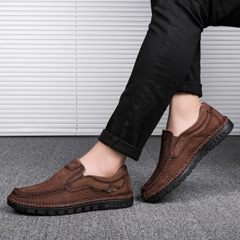 Mocassini in pelle da uomo, scarpe con tacco, slip on, mocassini | 88138