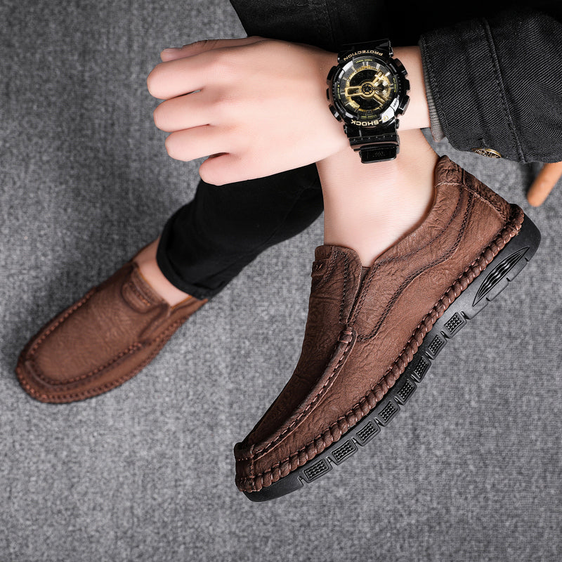 Mocassini in pelle da uomo, scarpe con tacco, slip on, mocassini | 88138