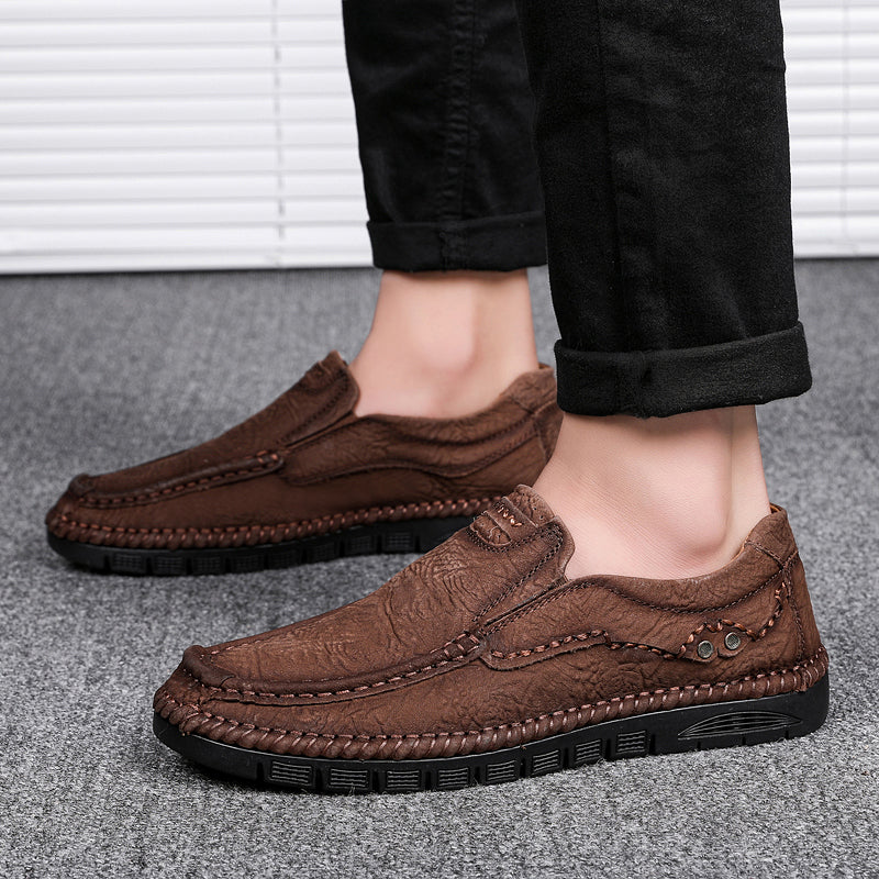 Mocassini in pelle da uomo, scarpe con tacco, slip on, mocassini | 88138