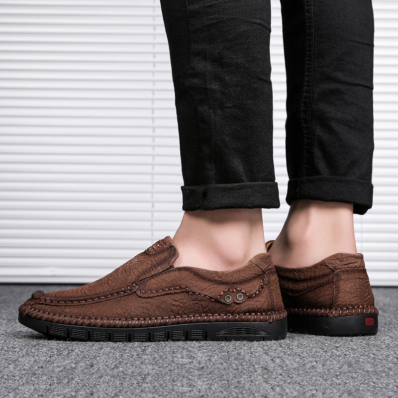 Mocassini in pelle da uomo, scarpe con tacco, slip on, mocassini | 88138