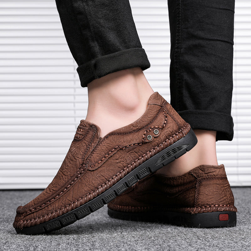 Mocassini in pelle da uomo, scarpe con tacco, slip on, mocassini | 88138