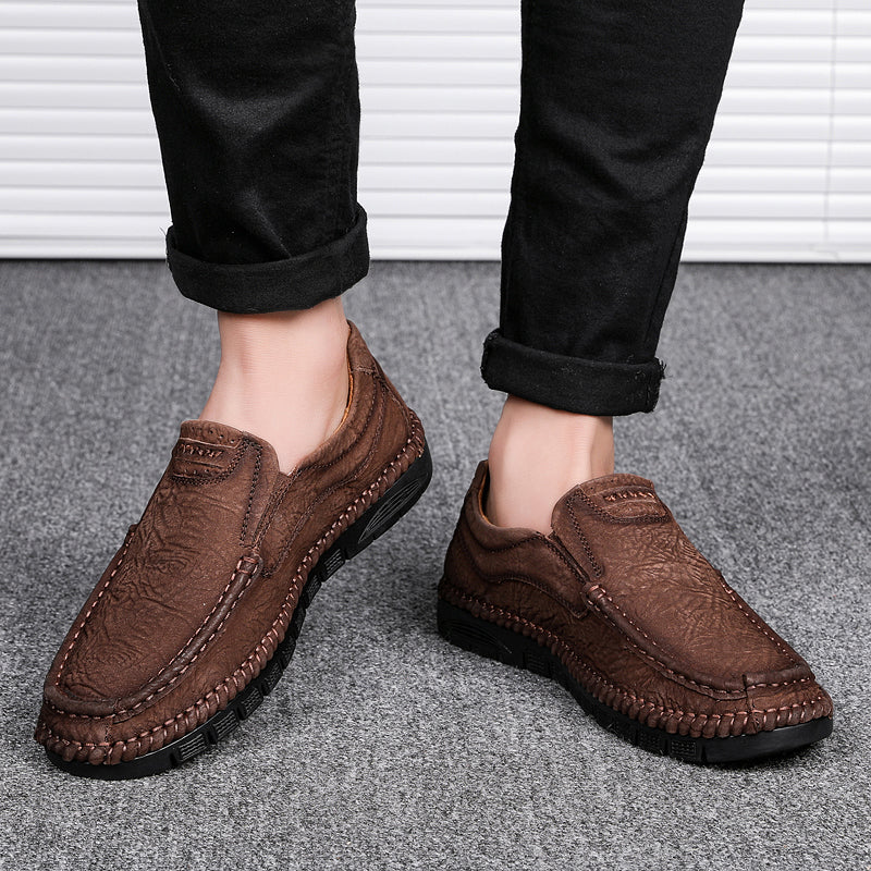 Mocassini in pelle da uomo, scarpe con tacco, slip on, mocassini | 88138
