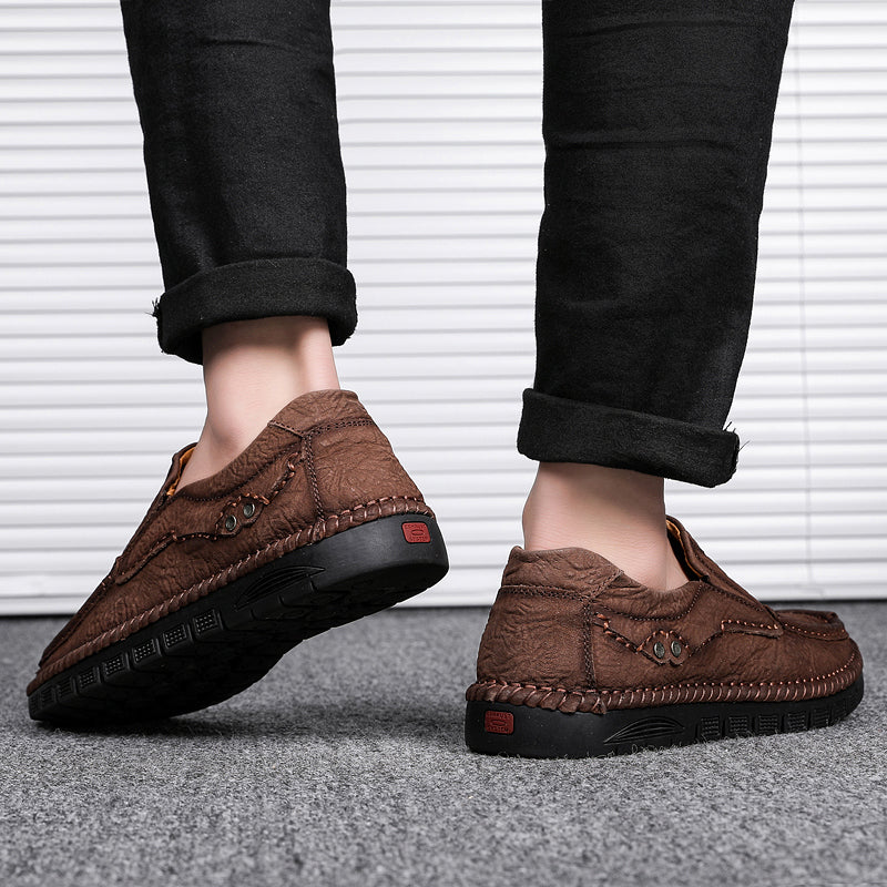 Mocassini in pelle da uomo, scarpe con tacco, slip on, mocassini | 88138