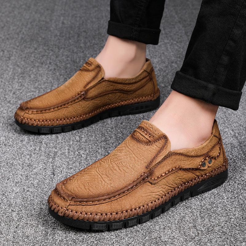 Mocassini in pelle da uomo, scarpe con tacco, slip on, mocassini | 88138