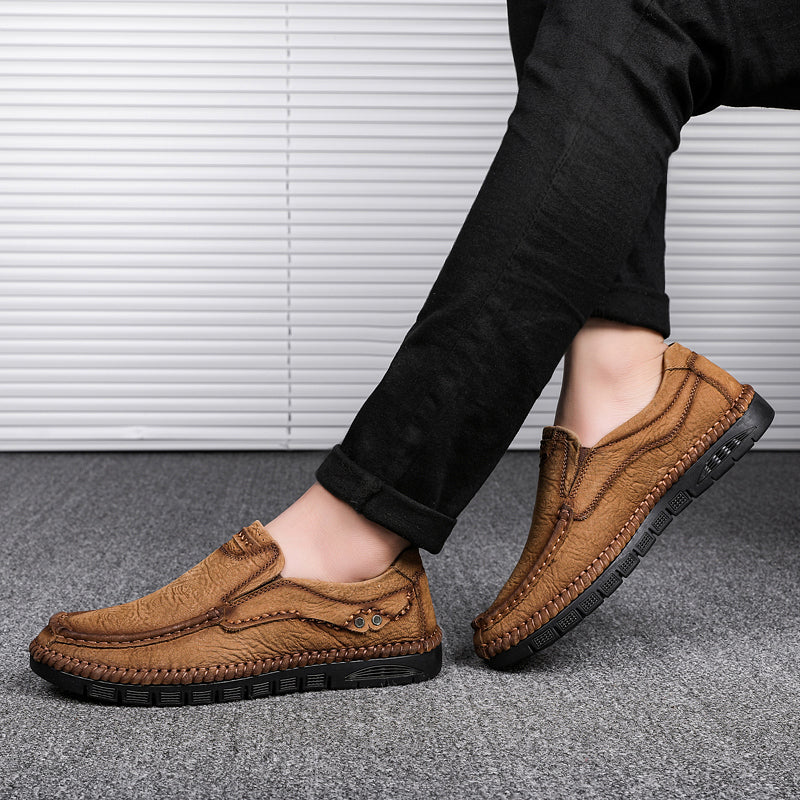 Mocassini in pelle da uomo, scarpe con tacco, slip on, mocassini | 88138