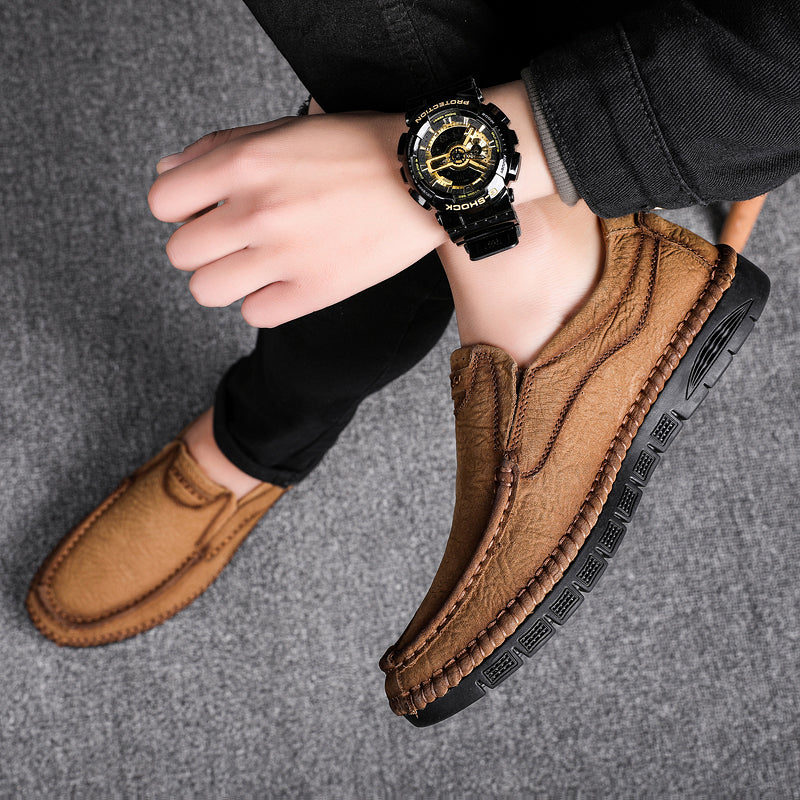 Mocassini in pelle da uomo, scarpe con tacco, slip on, mocassini | 88138