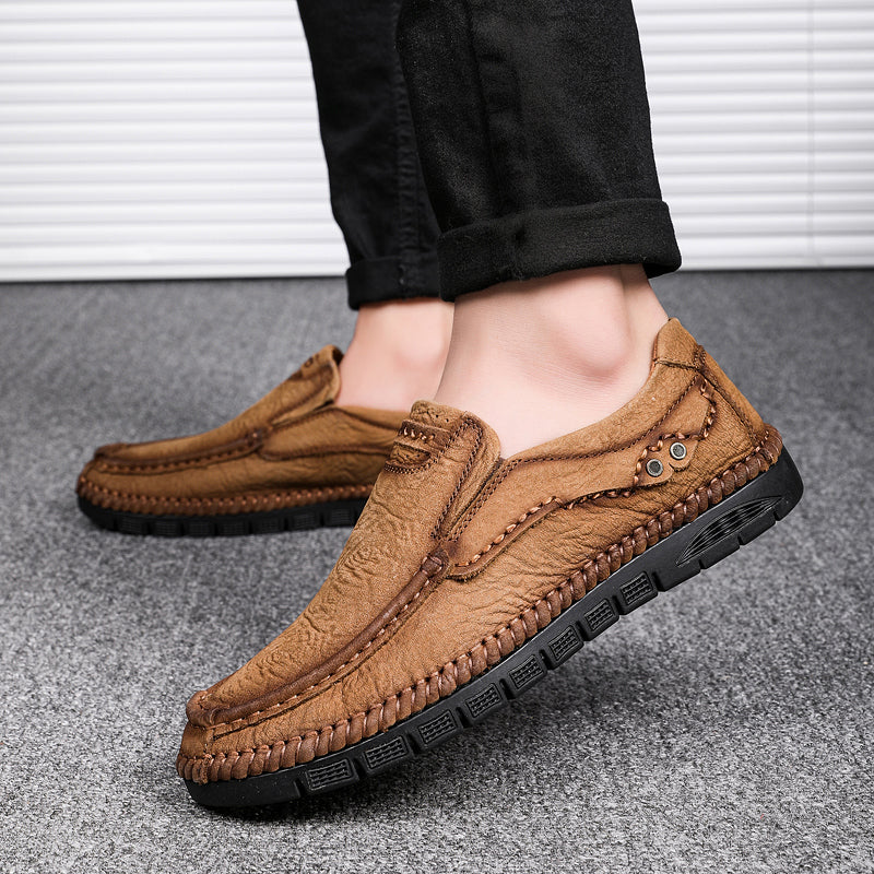 Mocassini in pelle da uomo, scarpe con tacco, slip on, mocassini | 88138