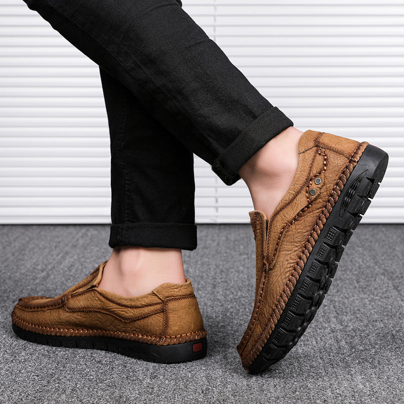 Mocassini in pelle da uomo, scarpe con tacco, slip on, mocassini | 88138