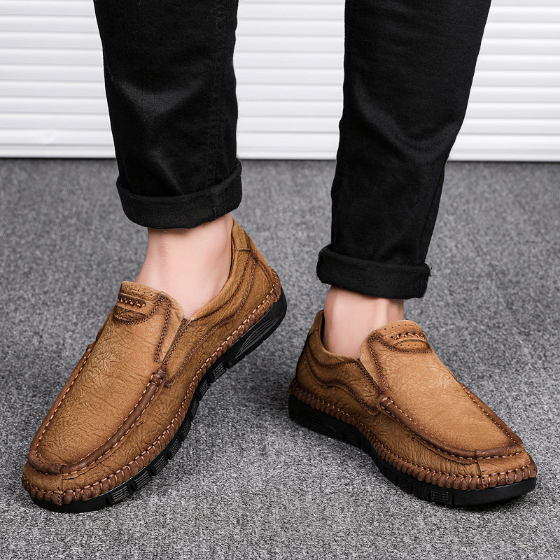 Mocassini in pelle da uomo, scarpe con tacco, slip on, mocassini | 88138