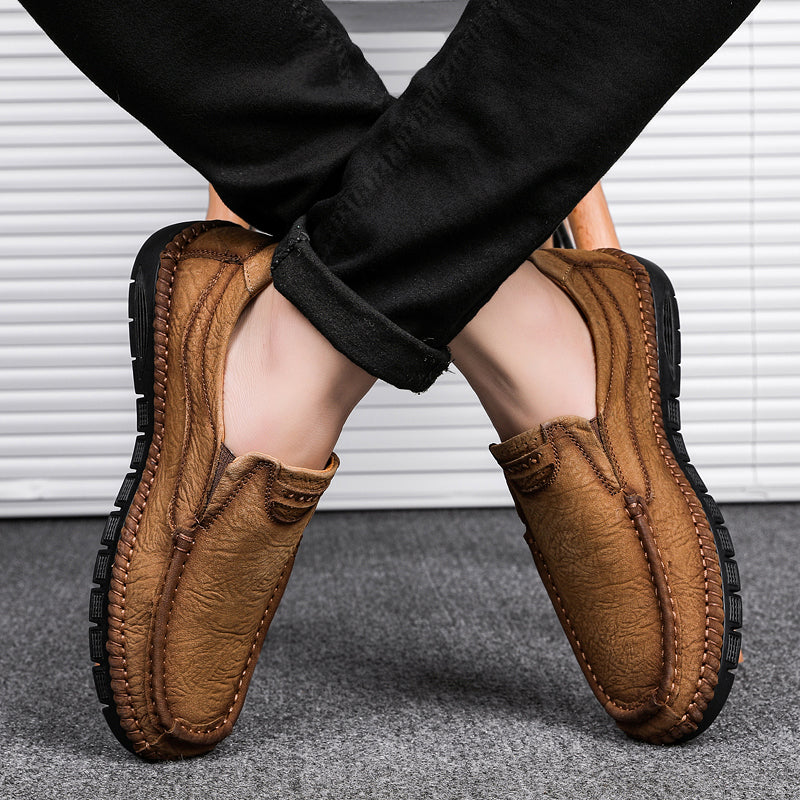 Mocassini in pelle da uomo, scarpe con tacco, slip on, mocassini | 88138