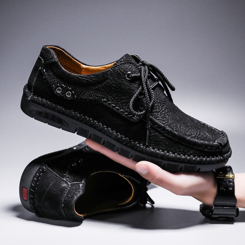 Men's Genuine Leather Lace-Up Casual Shoes Leisure Footwear | 88139