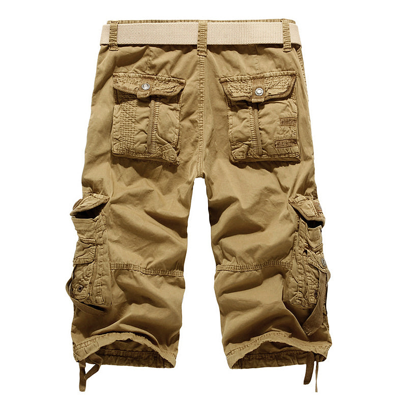 Pantaloncini cargo da uomo sotto il ginocchio con tasche multiple, pantaloncini lunghi Capri 3/4-5820