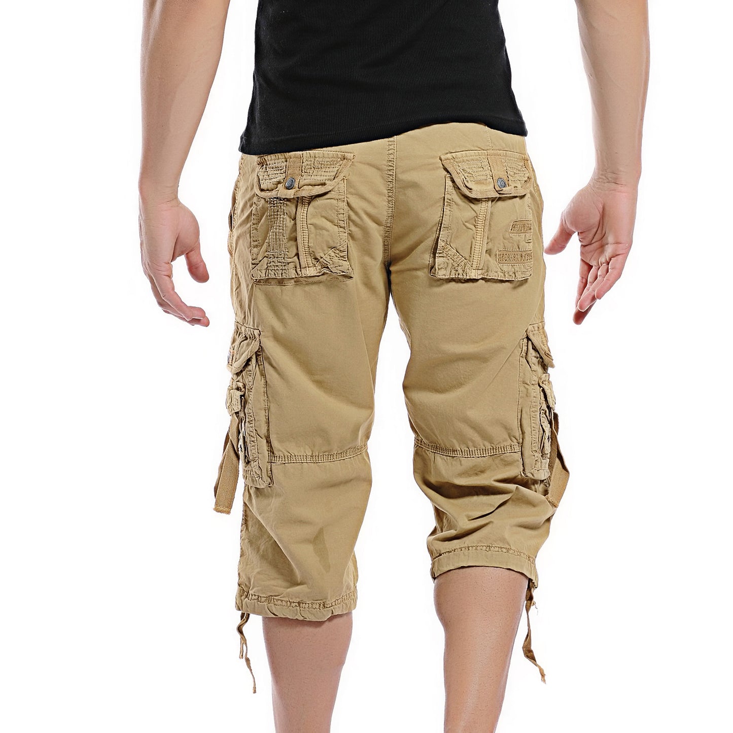 Pantaloncini cargo da uomo sotto il ginocchio con tasche multiple, pantaloncini lunghi Capri 3/4-5820