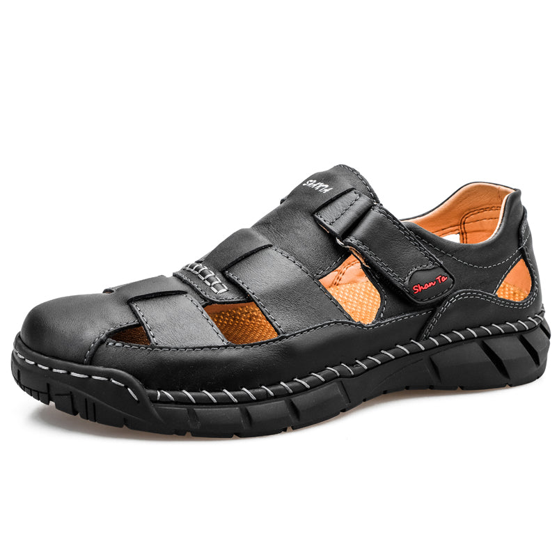 Sandali sportivi in pelle con punta chiusa da uomo -71712