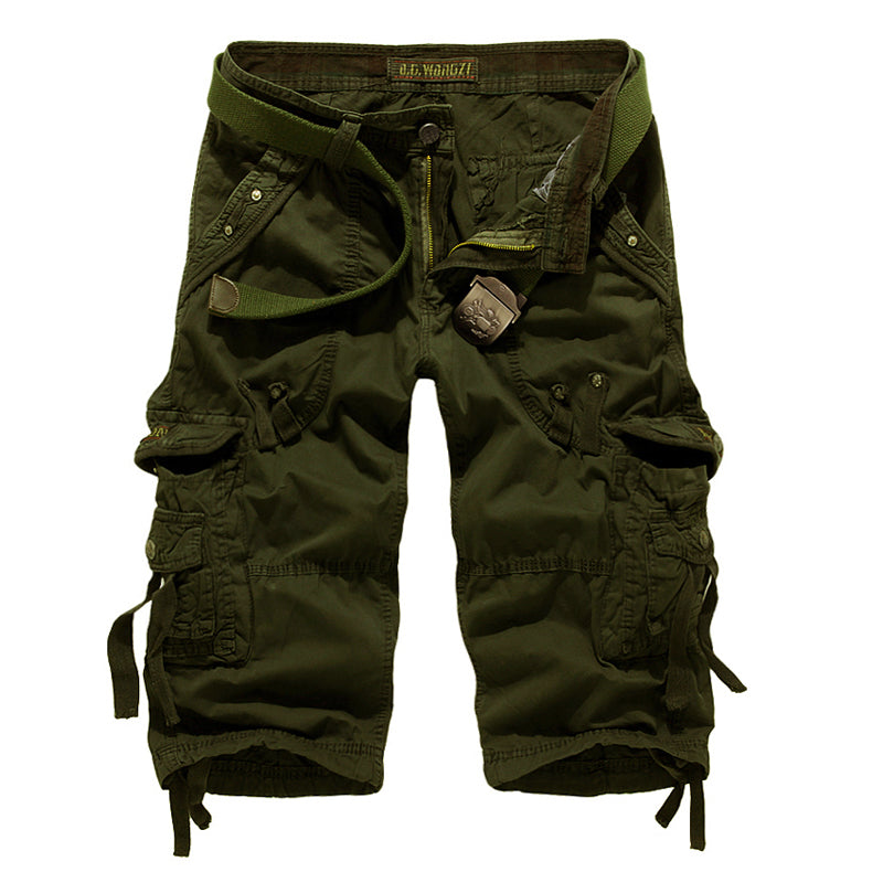 Pantaloncini cargo da uomo sotto il ginocchio con tasche multiple, pantaloncini lunghi Capri 3/4-5820