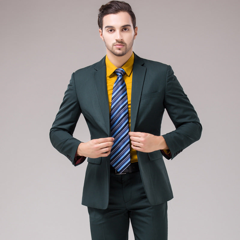 Men’s Premium 2 Piece Suit Smart Fit Prom Suits Work Wedding Casual Parties Business Tuxedo Blazer and Pants Trouser Set - X16