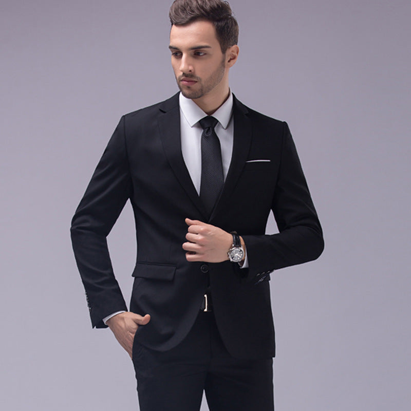 Men’s Premium 2 Piece Suit Smart Fit Prom Suits Work Wedding Casual Parties Business Tuxedo Blazer and Pants Trouser Set - X16