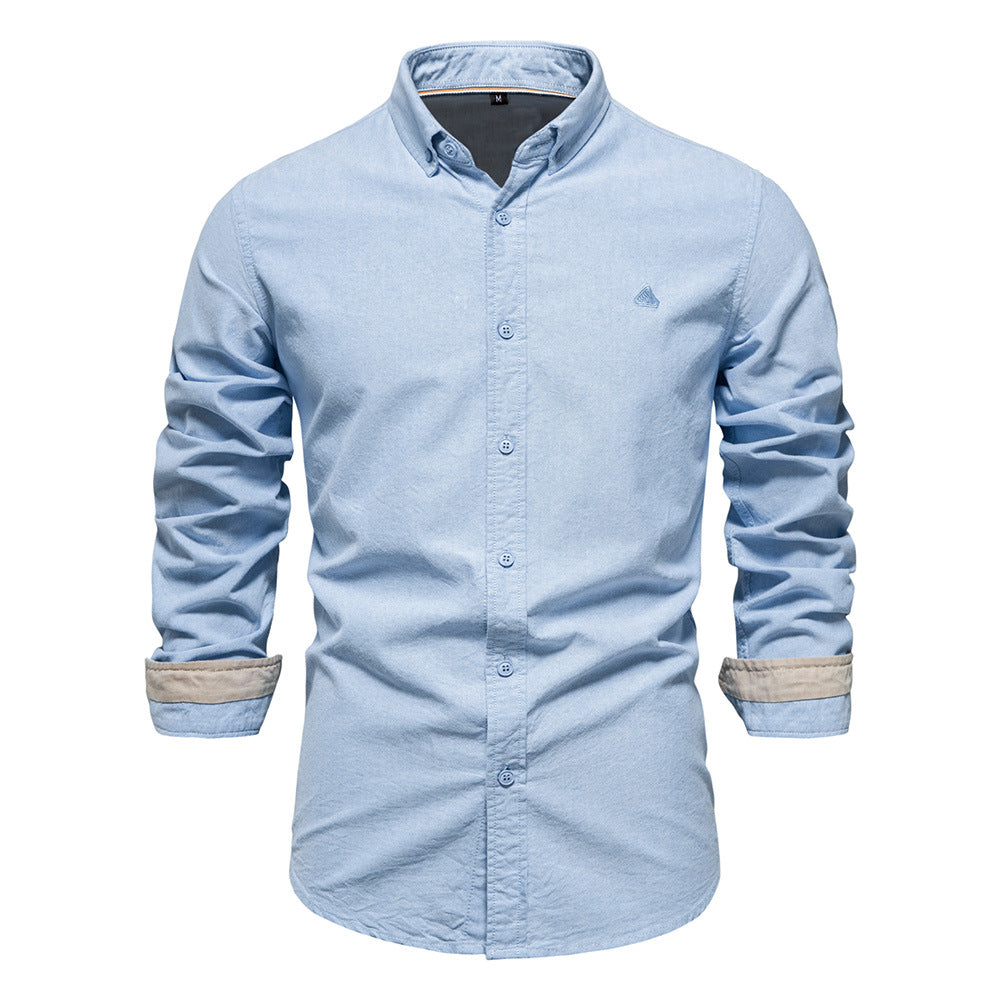 Chemise à manches longues pour homme, coupe slim, motif floral, à revers | SH696