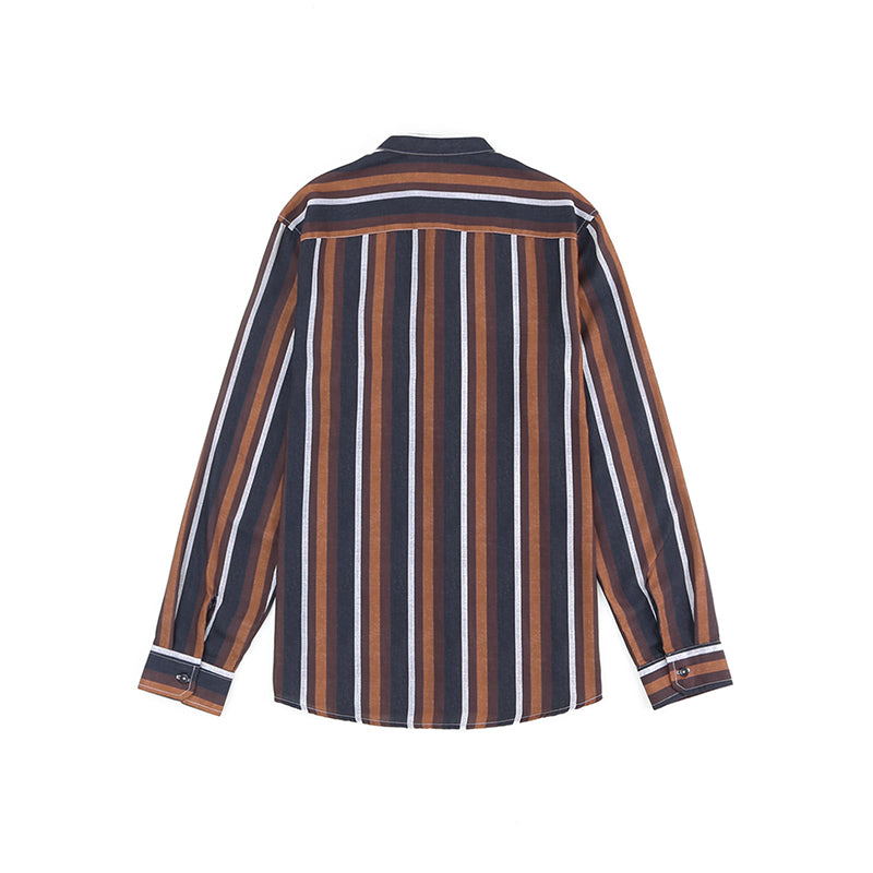 Camicie a righe a maniche lunghe casual da uomo con bottoni | MC255371