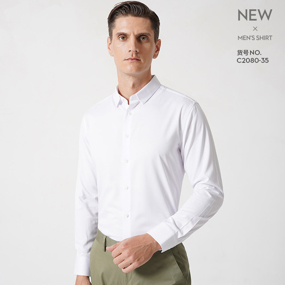 Camicie eleganti da uomo in modal, a maniche lunghe, elasticizzate, formali | C2080