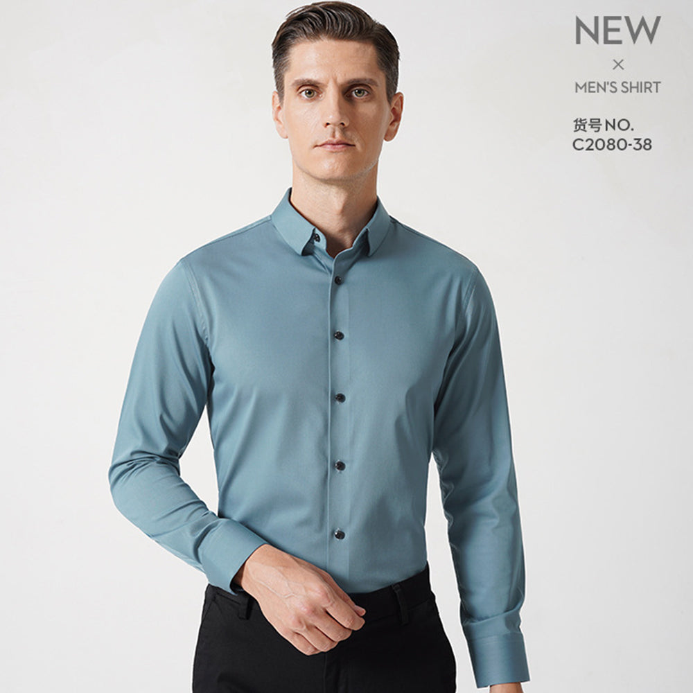 Camicie eleganti da uomo in modal, a maniche lunghe, elasticizzate, formali | C2080