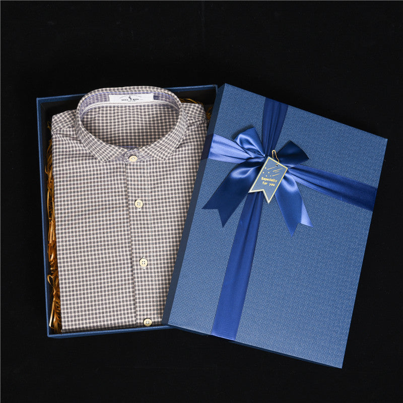 Men's Spring Bamboo Fibre Solid Slim Fit Long Button Up Shirts | ZXW1