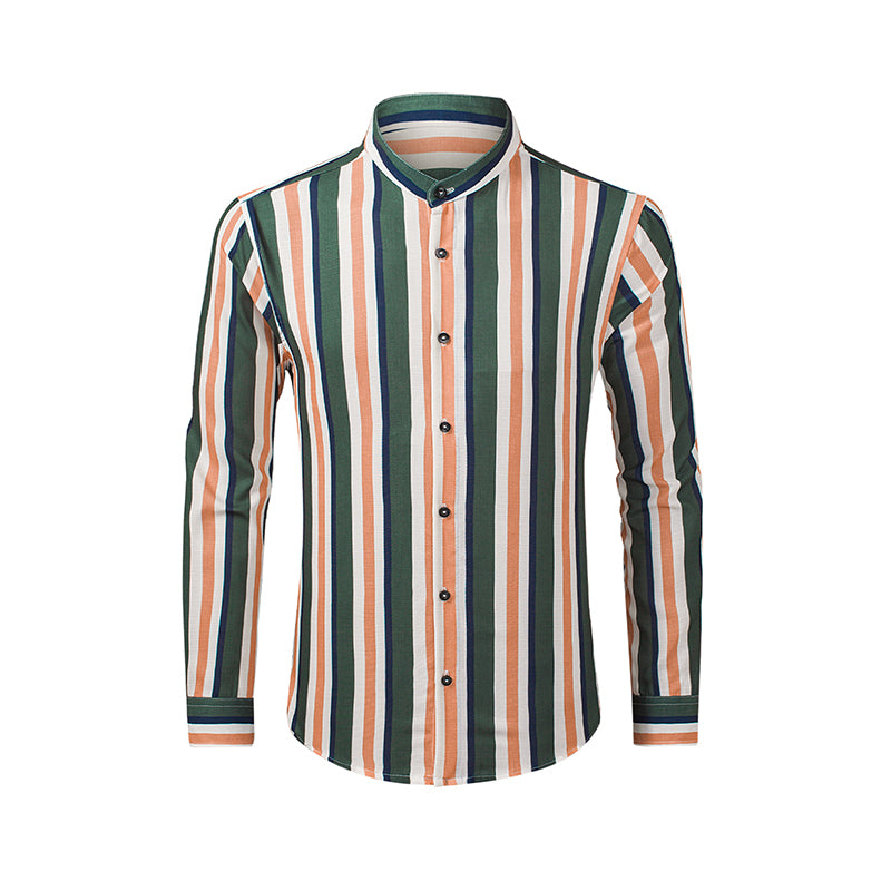 Camicie a righe a maniche lunghe casual da uomo con bottoni | MC255371