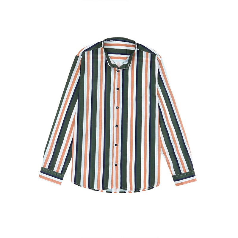 Camicie a righe a maniche lunghe casual da uomo con bottoni | MC255371