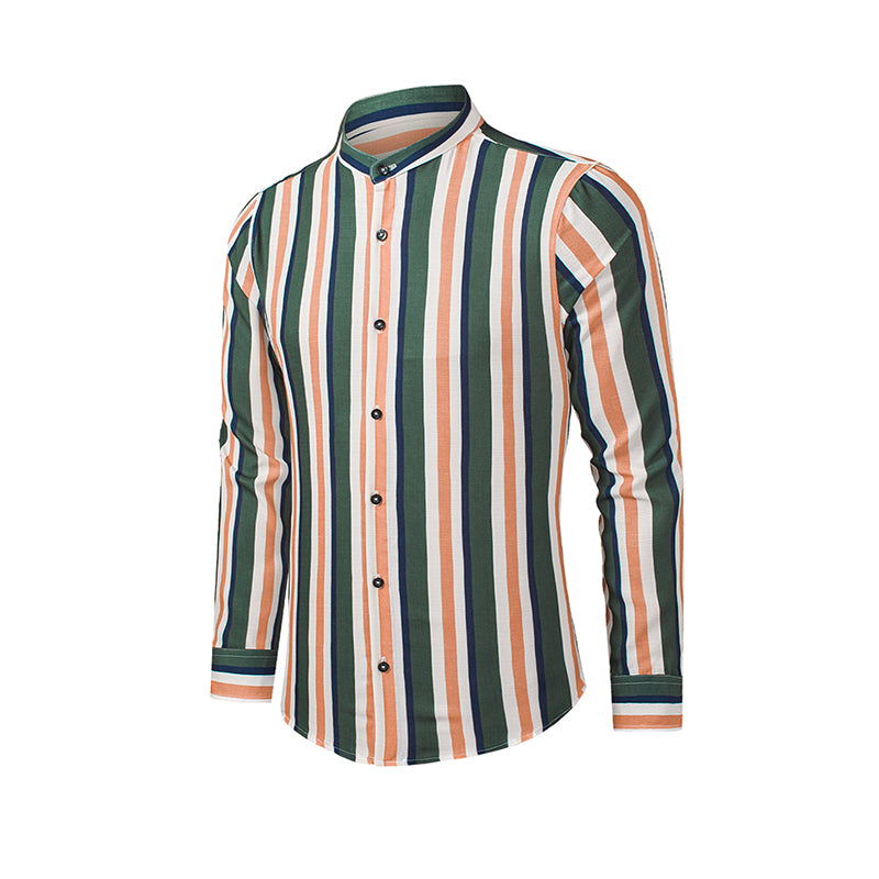 Camicie a righe a maniche lunghe casual da uomo con bottoni | MC255371