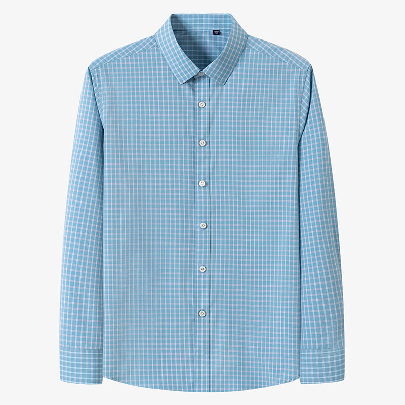 Men Thin Plaid Cotton Casual Slim Fit Long Sleeve Button Down Dress Shirts Spring Summer | MC-2228