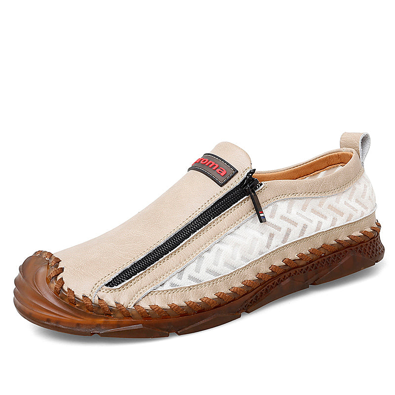 Mocassins décontractés pour hommes Mocassins Chaussures en cuir respirantes à fermeture éclair | 90888