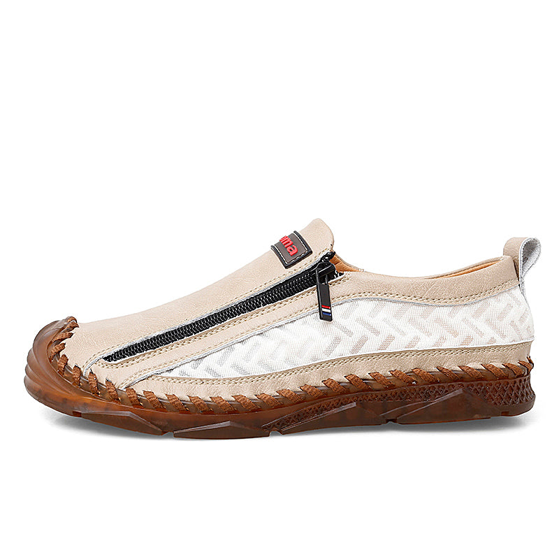 Mocassins décontractés pour hommes Mocassins Chaussures en cuir respirantes à fermeture éclair | 90888