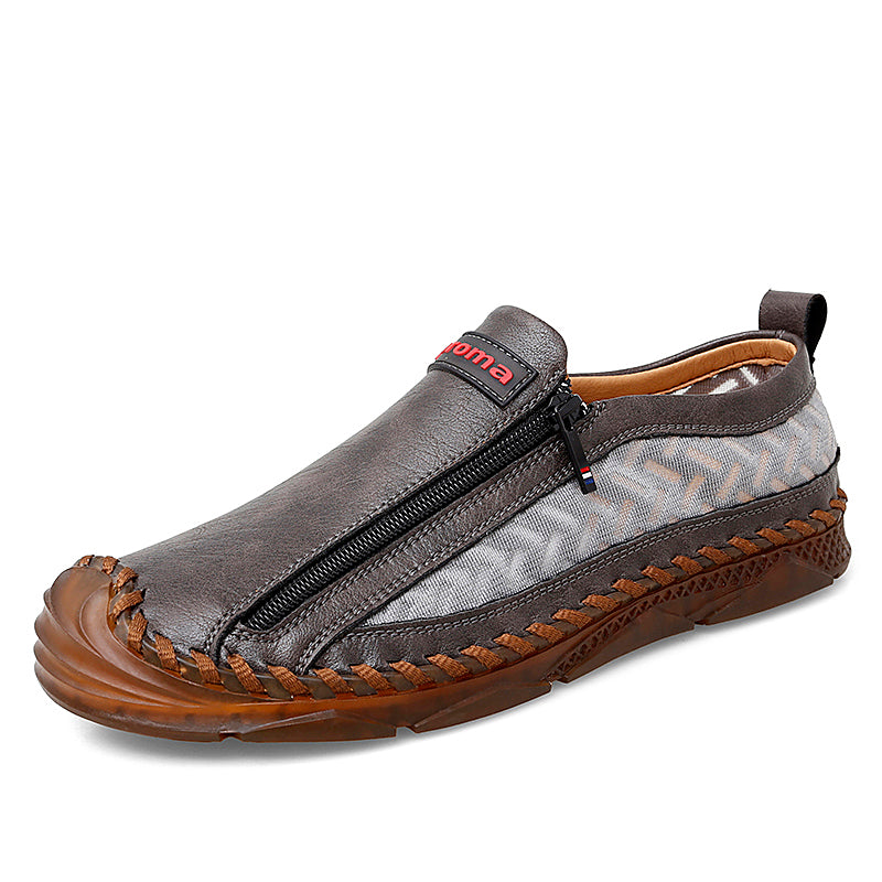 Mocassins décontractés pour hommes Mocassins Chaussures en cuir respirantes à fermeture éclair | 90888
