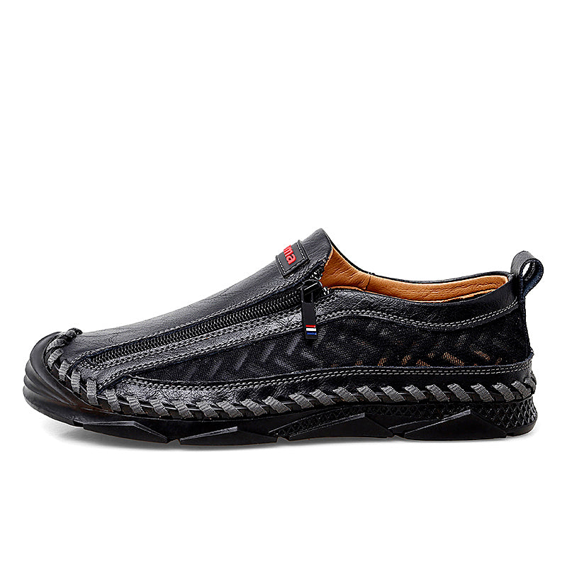 Mocassins décontractés pour hommes Mocassins Chaussures en cuir respirantes à fermeture éclair | 90888