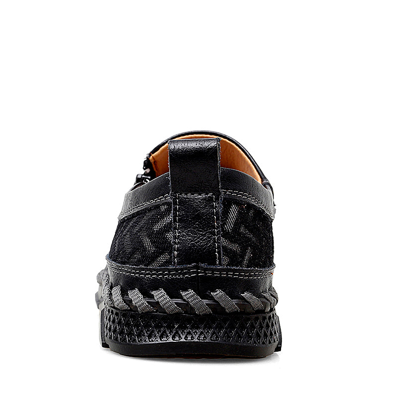 Mocassins décontractés pour hommes Mocassins Chaussures en cuir respirantes à fermeture éclair | 90888