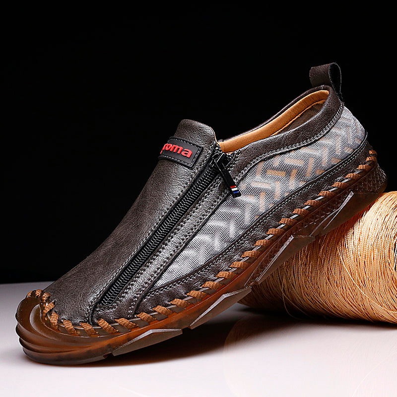 Mocassins décontractés pour hommes Mocassins Chaussures en cuir respirantes à fermeture éclair | 90888