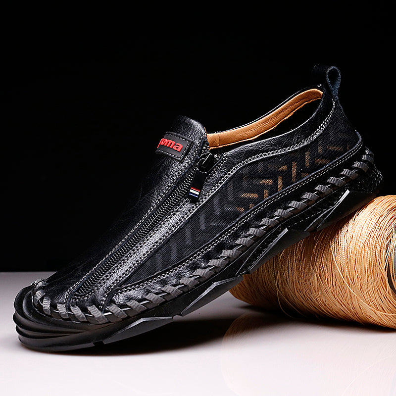 Mocassins décontractés pour hommes Mocassins Chaussures en cuir respirantes à fermeture éclair | 90888