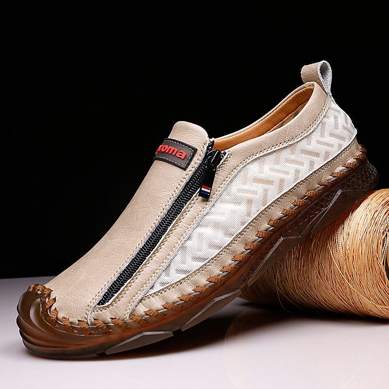 Mocassins décontractés pour hommes Mocassins Chaussures en cuir respirantes à fermeture éclair | 90888