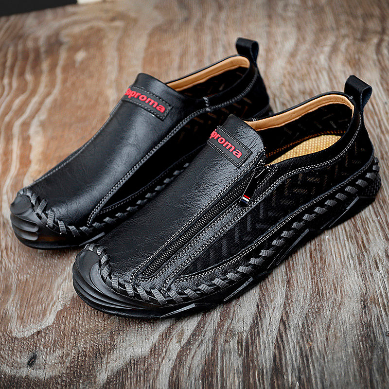 Mocassins décontractés pour hommes Mocassins Chaussures en cuir respirantes à fermeture éclair | 90888