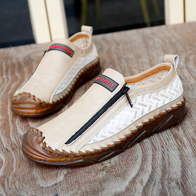 Mocassins décontractés pour hommes Mocassins Chaussures en cuir respirantes à fermeture éclair | 90888